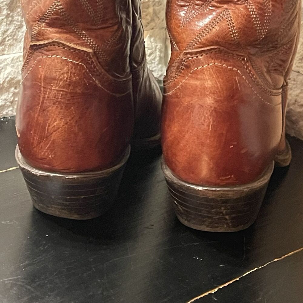 Justin Boots Women’s Size 6.5 B Western Cowgirl Brown Leather Pointed Toe L4606 - Picture 7 of 9